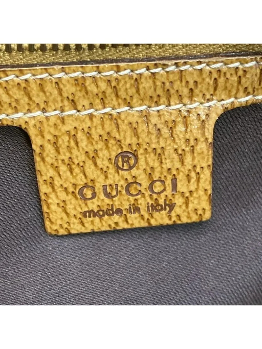 ★SOLD★ Gucci Shoulder Bag Bamboo GG Pattern Beige Brown Studs Leather - Picture 9 of 15